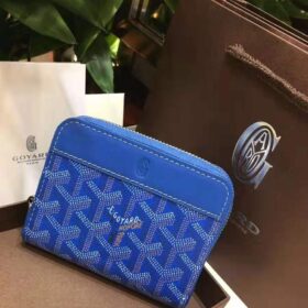 Goyard Compact Zip Wallet Blue