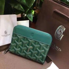 Goyard Compact Zip Wallet Green
