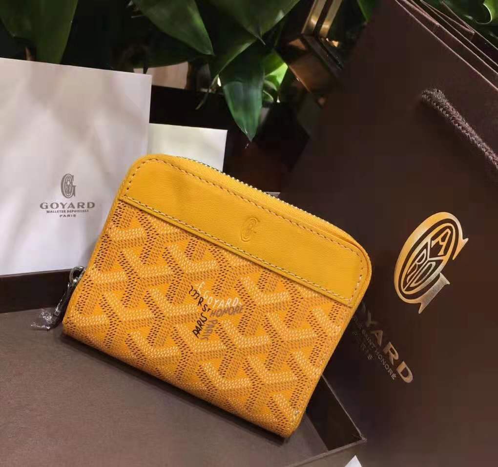 Goyard Compact Zip Wallet Yellow