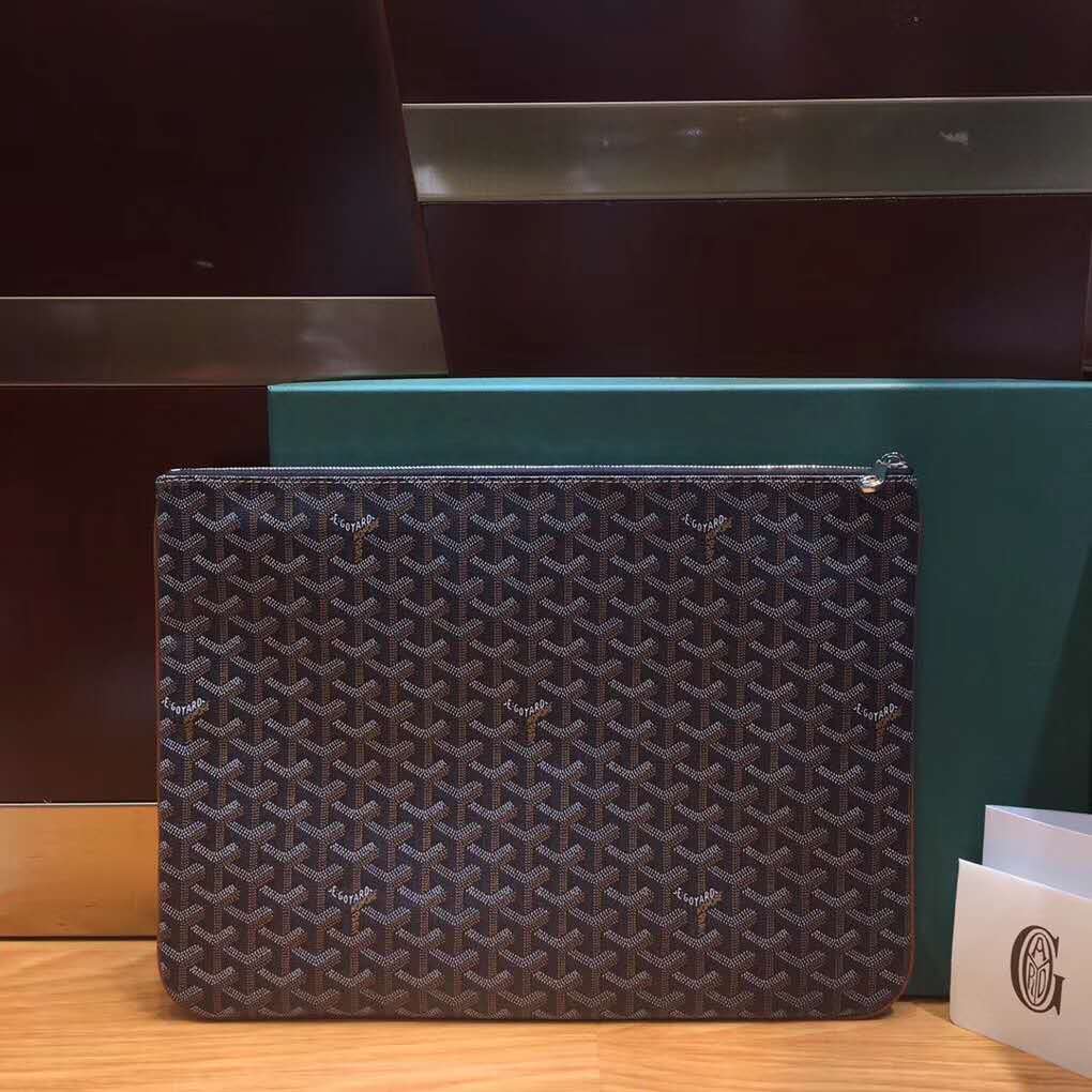 Goyard Senat Pouch GM Black Tan