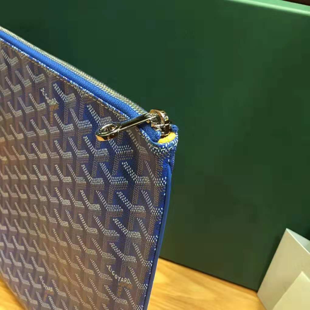 Goyard Senat Pouch GM Blue Goyard Senat Pouch GM Blue