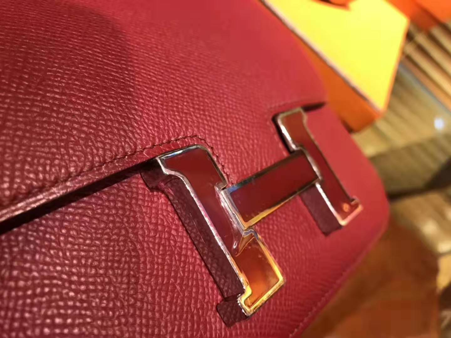 Hermès Constance 18 Epsom Rouge Grenat With Enamel Hardware - Image 4