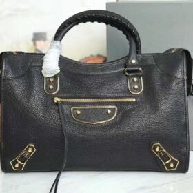Balenciaga Classic City Lambskin Metallic Egde Black Balenciaga Classic City Lambskin Metallic Egde Black