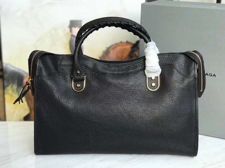 Balenciaga Classic City Lambskin Metallic Egde Black Balenciaga Classic City Lambskin Metallic Egde Black