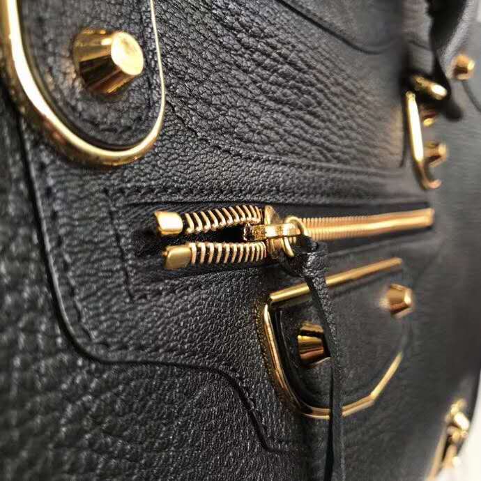 Balenciaga Classic City Lambskin Metallic Egde Black Balenciaga Classic City Lambskin Metallic Egde Black