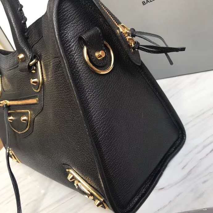 Balenciaga Classic City Lambskin Metallic Egde Black Balenciaga Classic City Lambskin Metallic Egde Black