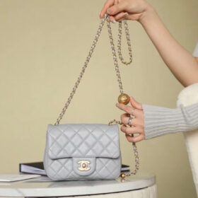 Chanel Mini Flap Bag Grey