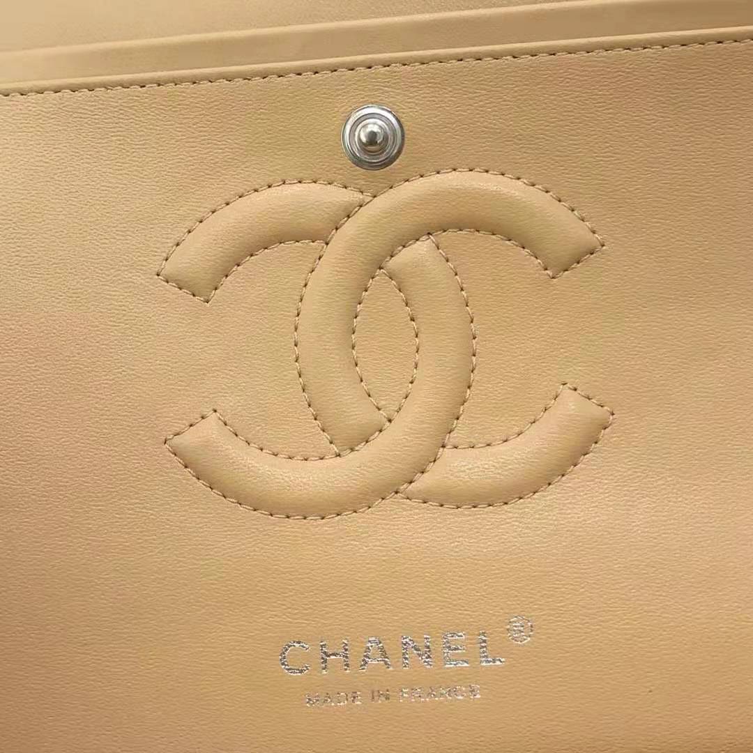 Chanel Classic Double Flap Medium Lambskin Beige Chanel Classic Double Flap Medium Lambskin Beige