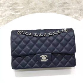Chanel Classic Double Flap Medium Lambskin Dark Blue Chanel Classic Double Flap Medium Lambskin Dark Blue