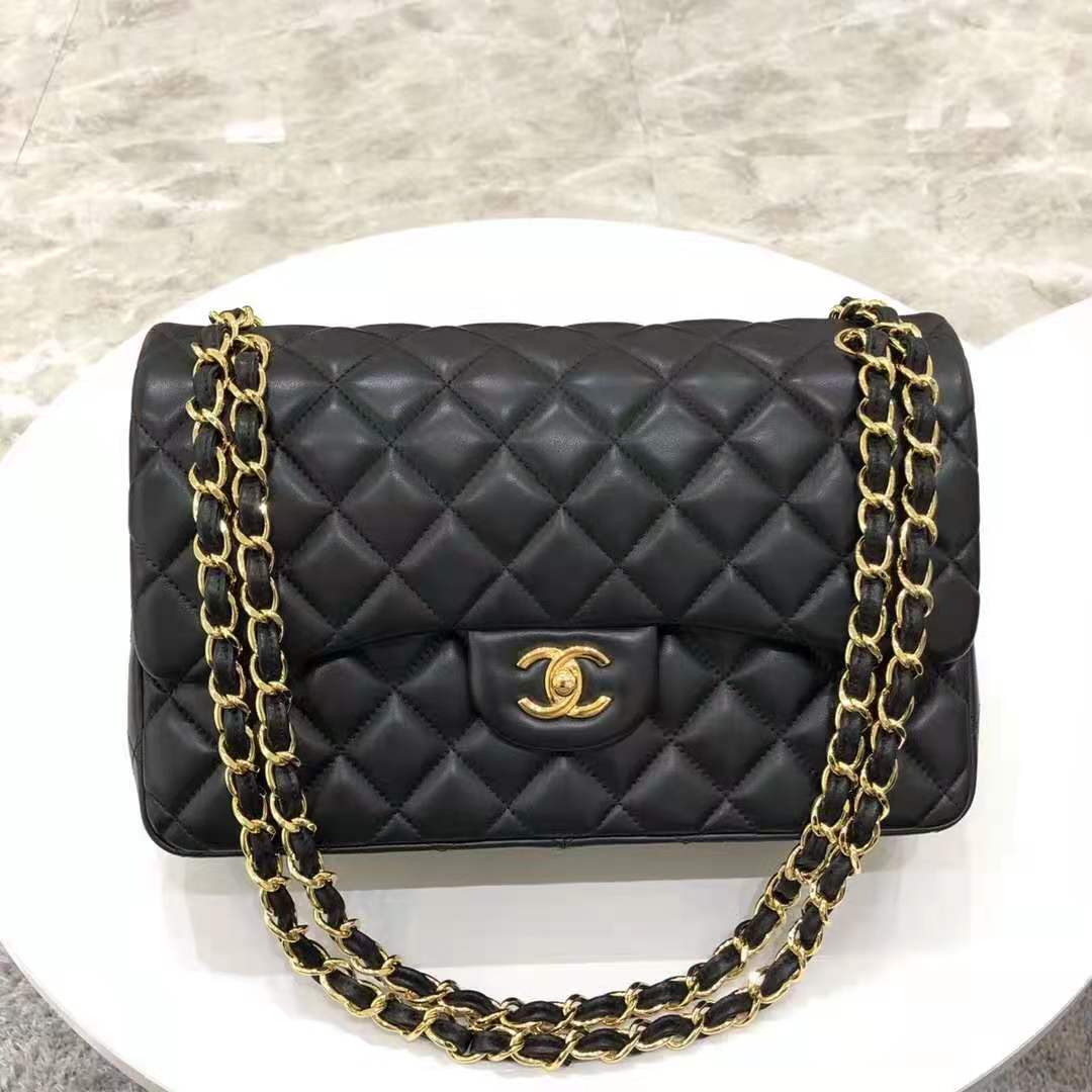 Chanel Classic Double Flap Jumbo Lambskin Black