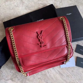 Saint Laurent Niki Medium Lambskin Red