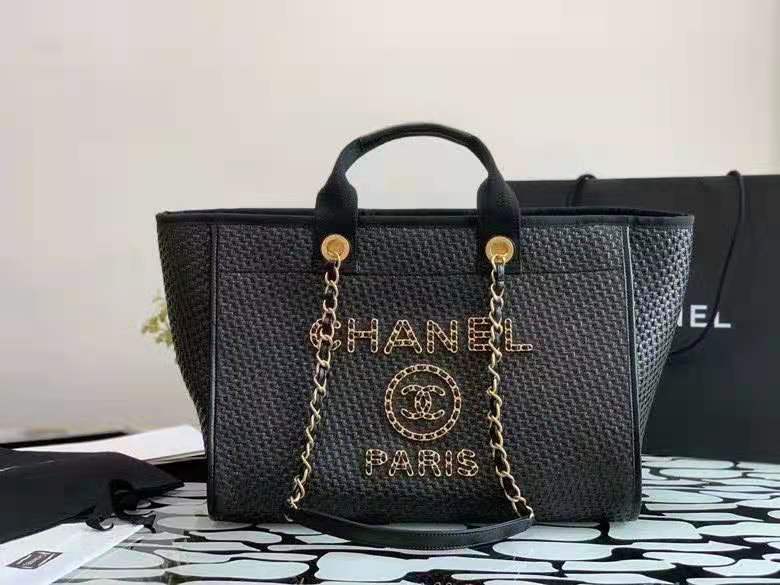 Chanel Deauville Woven Tote Bag