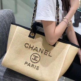 Chanel Deauville Woven Tote Bag