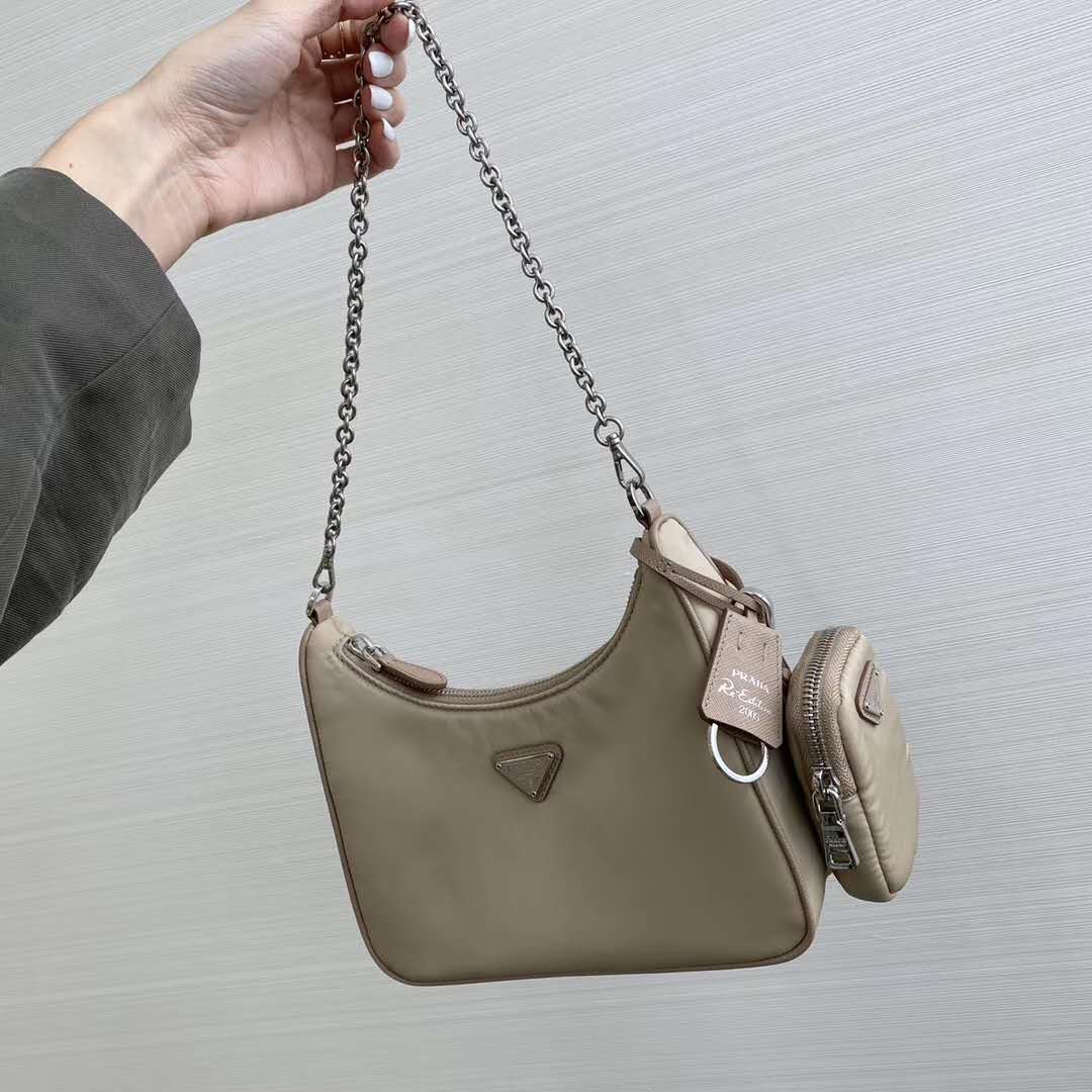 Prada Re-Edition 2005 Nylon Bag Beige Prada Re-Edition 2005 Nylon Bag Beige