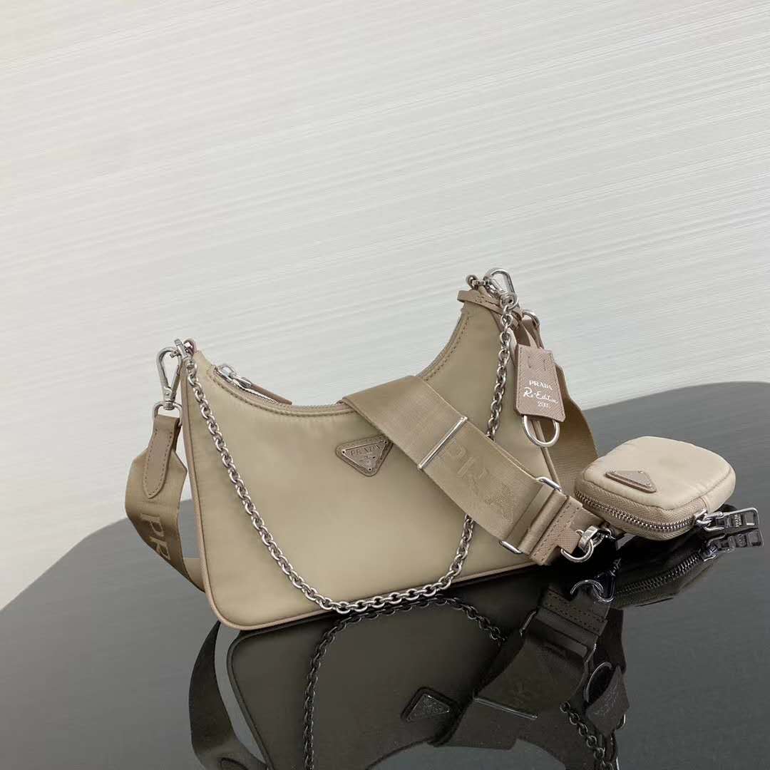 Prada Re-Edition 2005 Nylon Bag Beige Prada Re-Edition 2005 Nylon Bag Beige