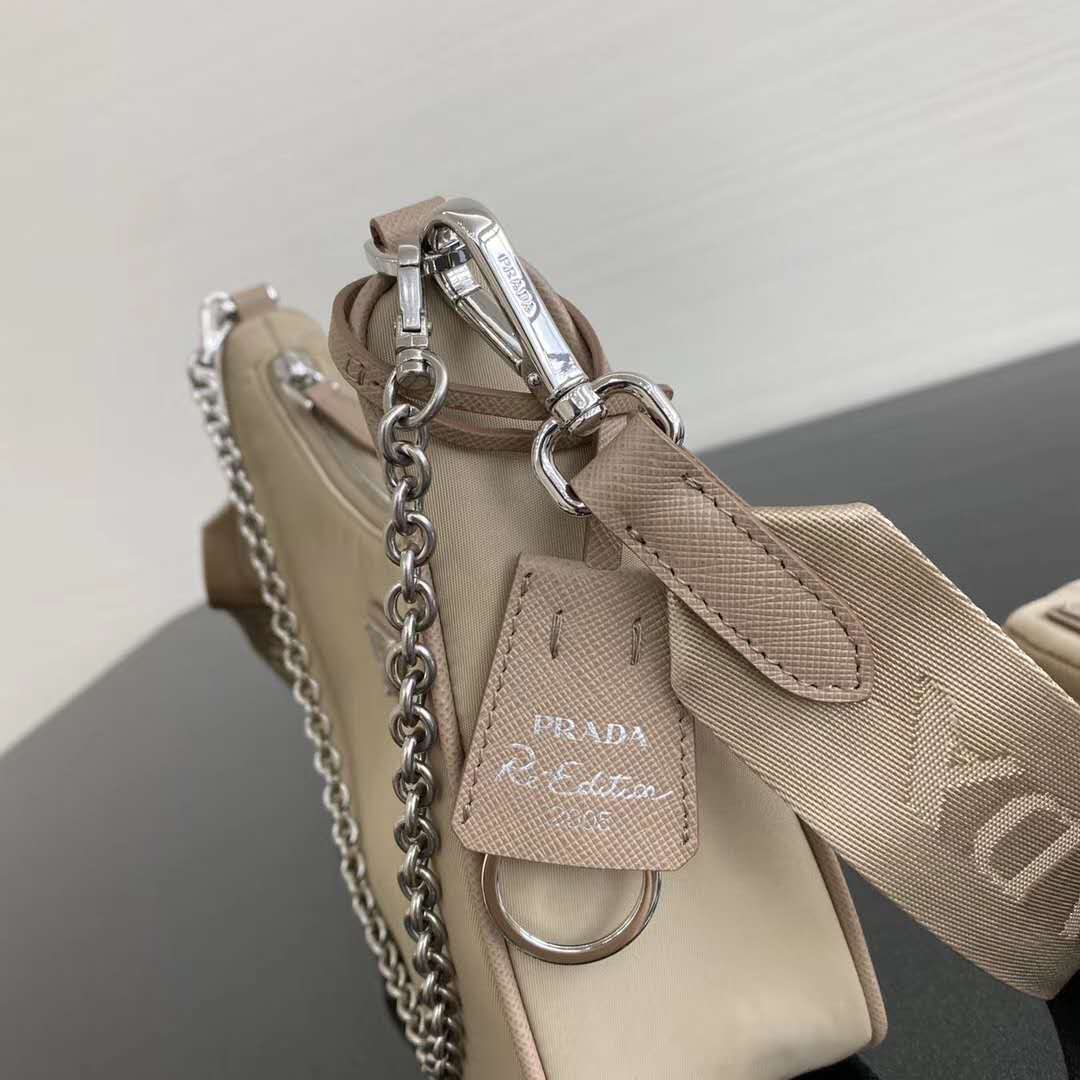 Prada Re-Edition 2005 Nylon Bag Beige Prada Re-Edition 2005 Nylon Bag Beige