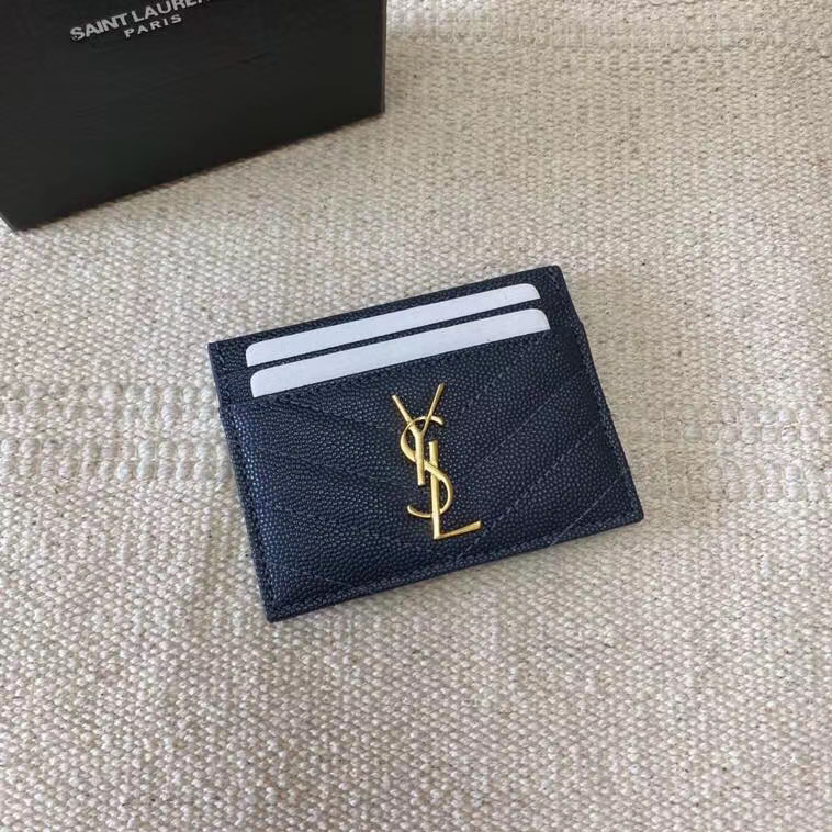 Saint Laurent Card Holder Navy Blue