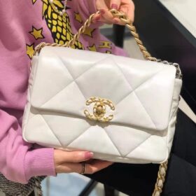 Chanel 19 Flap Bag White