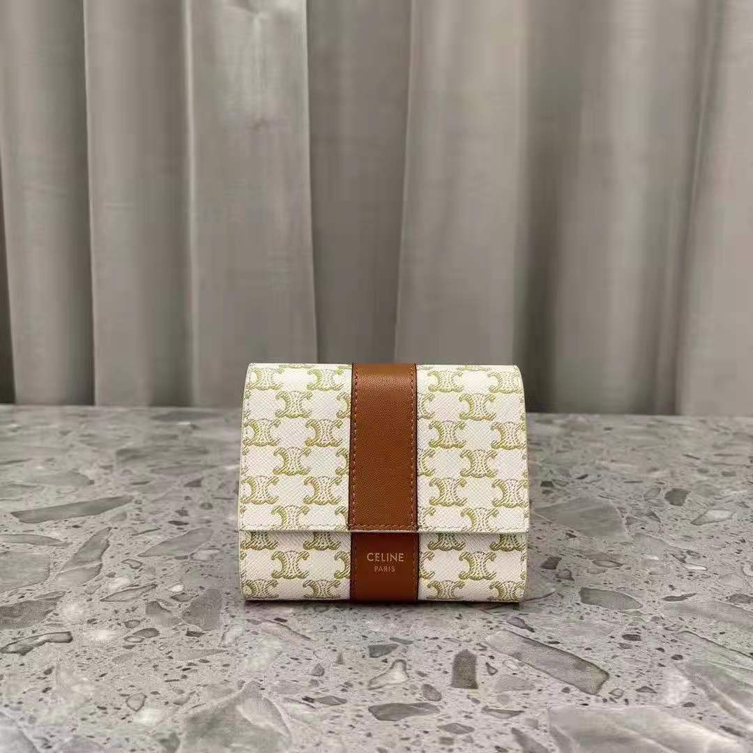 Small Trifold Wallet In Triomphe Canvas