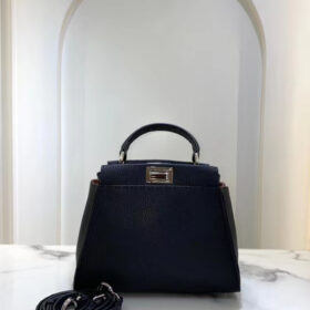 Fendi Peekaboo Grained Calfskin Mini Black