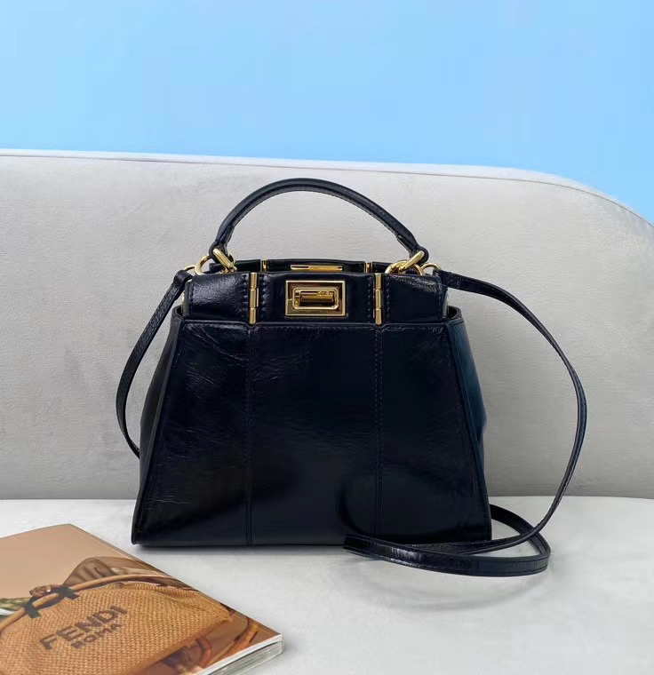Fendi Peekaboo Iconic Mini Glossy Black