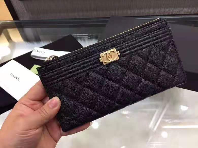 Chanel Boy Zip Pouch Wallet