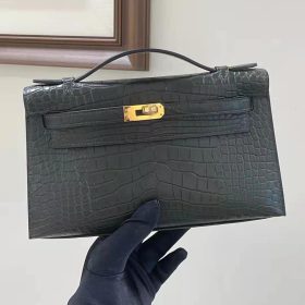 Hermès Kelly Mini 22 Pochette Matte Alligator