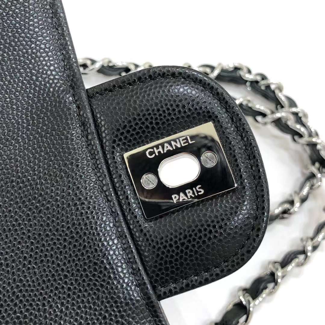 Chanel Classic Double Flap Chevron Black Medium Chanel Classic Double Flap Chevron Black Medium
