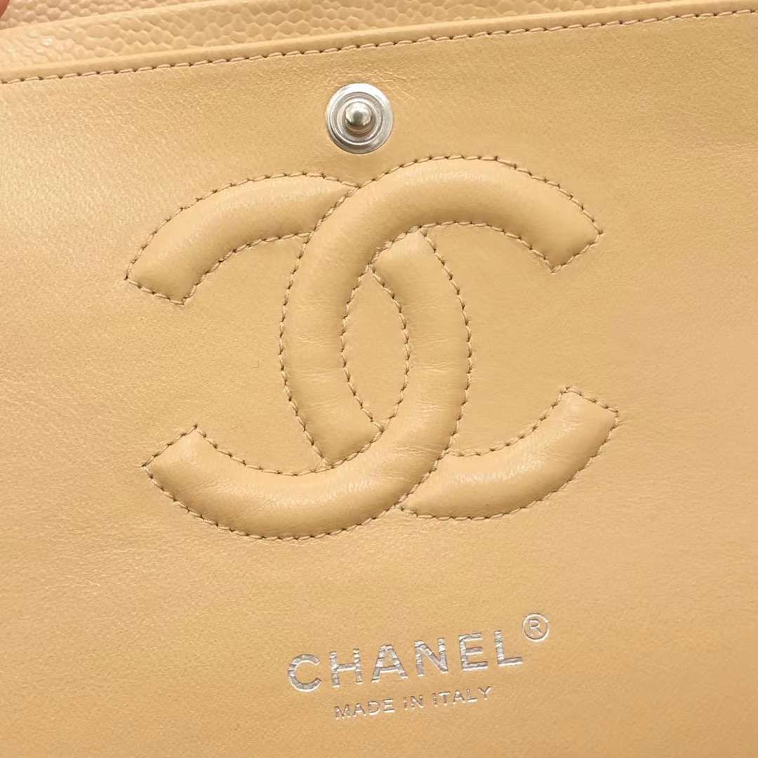 Chanel Classic Double Flap Medium Caviar Beige Chanel Classic Double Flap Medium Caviar Beige