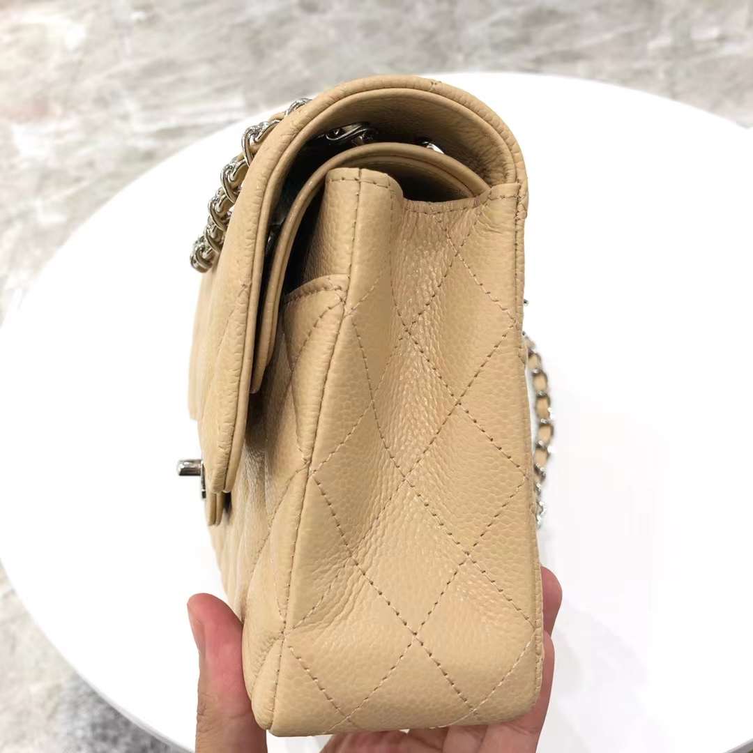 Chanel Classic Double Flap Medium Caviar Beige Chanel Classic Double Flap Medium Caviar Beige