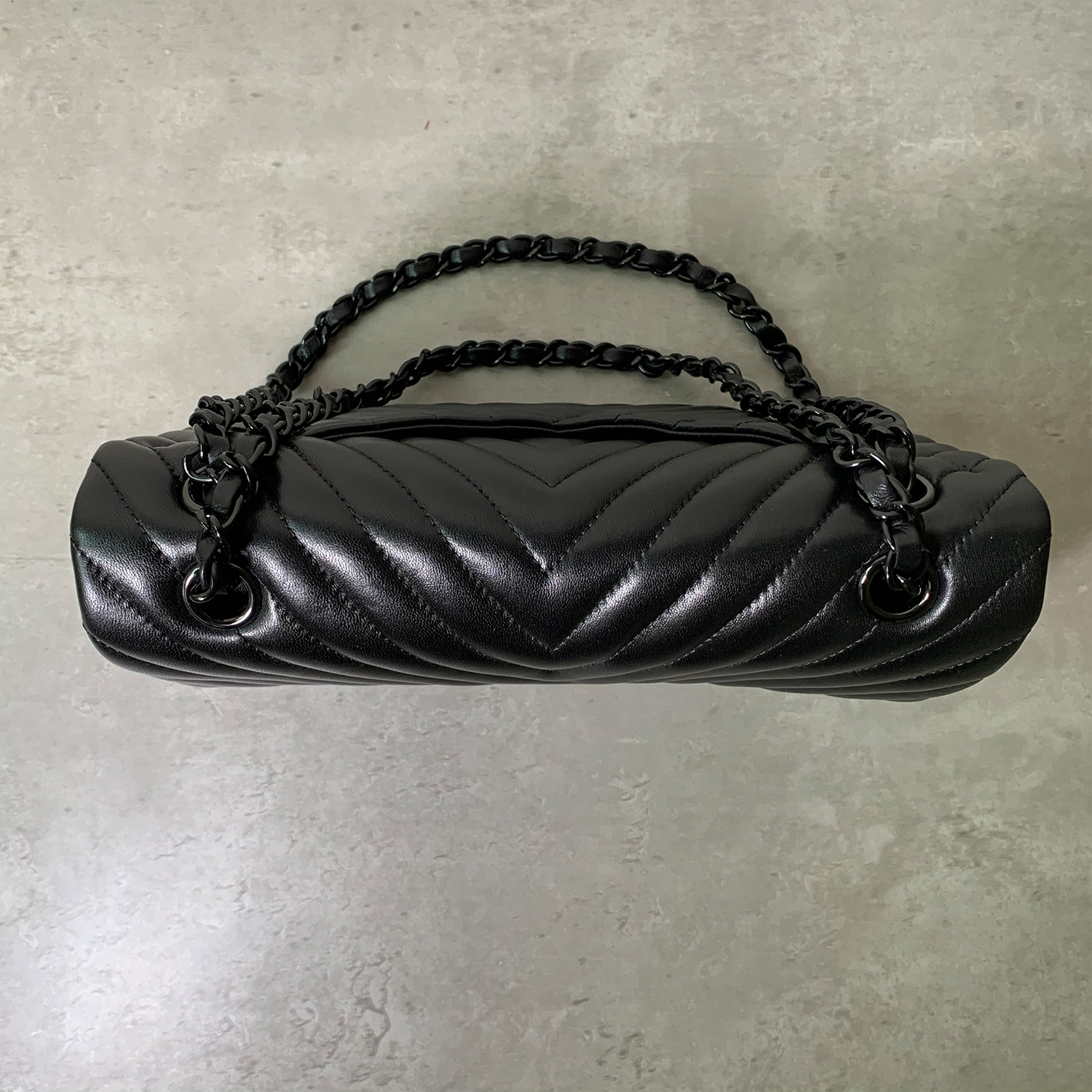 Chanel Classic Double Flap Chevron So Black Medium Chanel Classic Double Flap Chevron So Black Medium