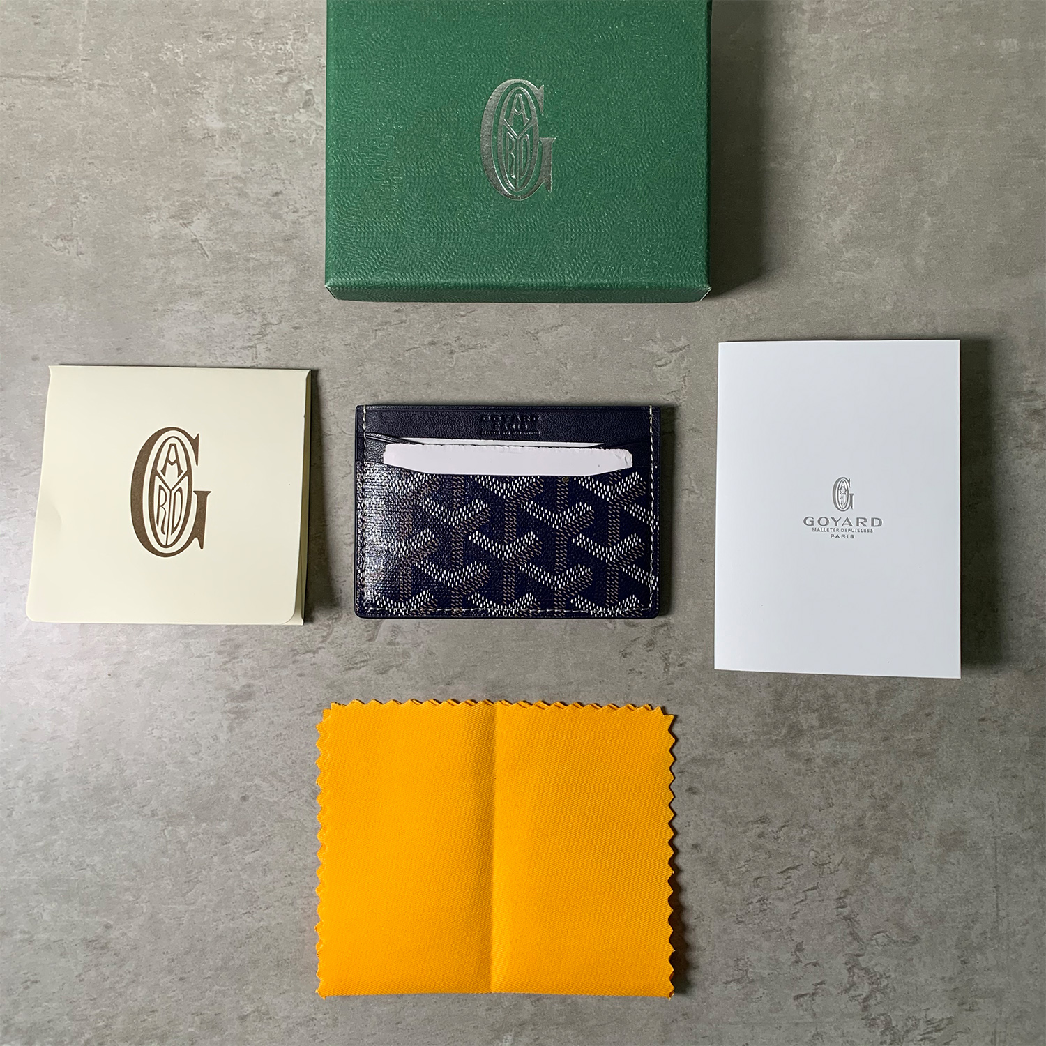 Goyard Card Holder Navy Blue Goyard Card Holder Navy Blue