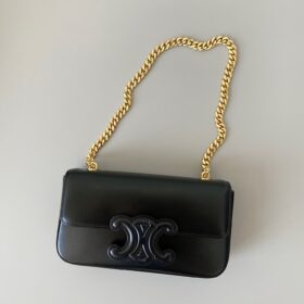 Celine Chain Shoulder Bag Cuir Triomphe