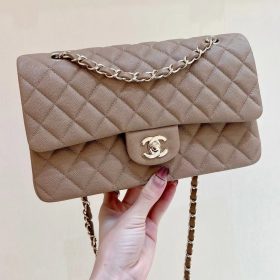 Chanel Classic Double Flap Medium Beige 22A