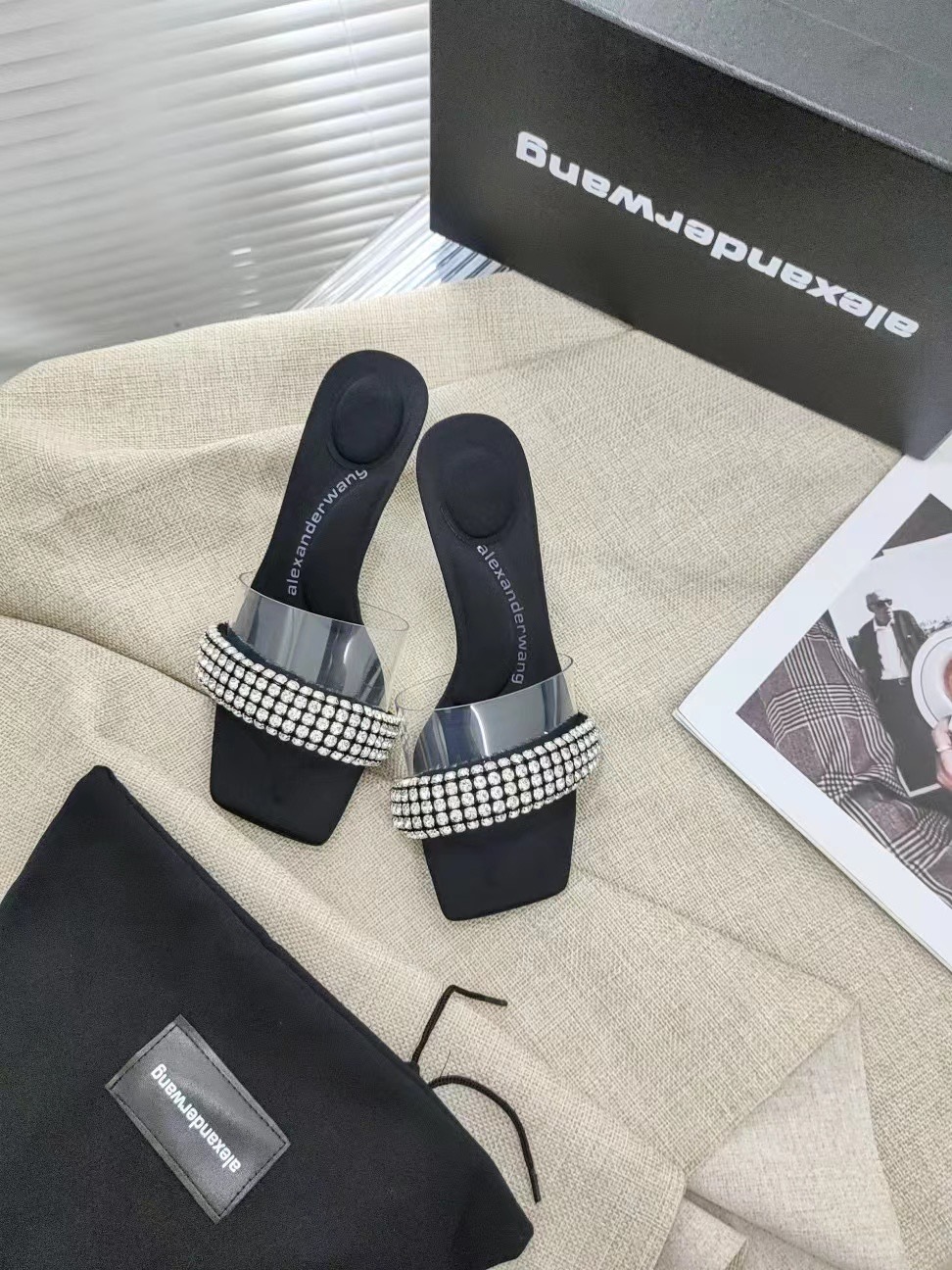 Alexander Wang PVC Slide Heeled Sandals