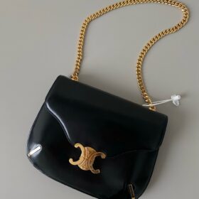 Celine Chain Besace Triomphe in Shiny Calfskin