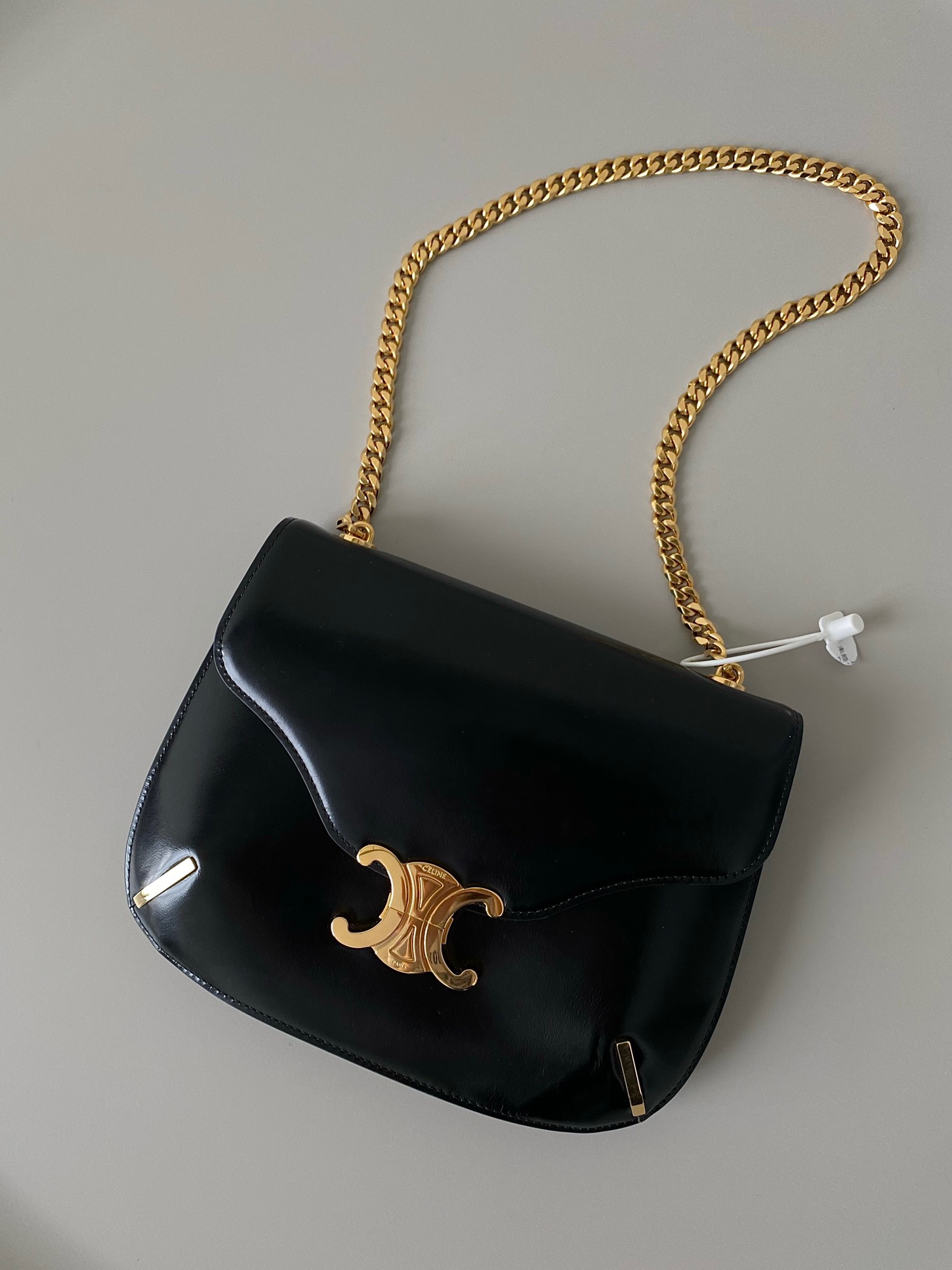 Celine Chain Besace Triomphe in Shiny Calfskin