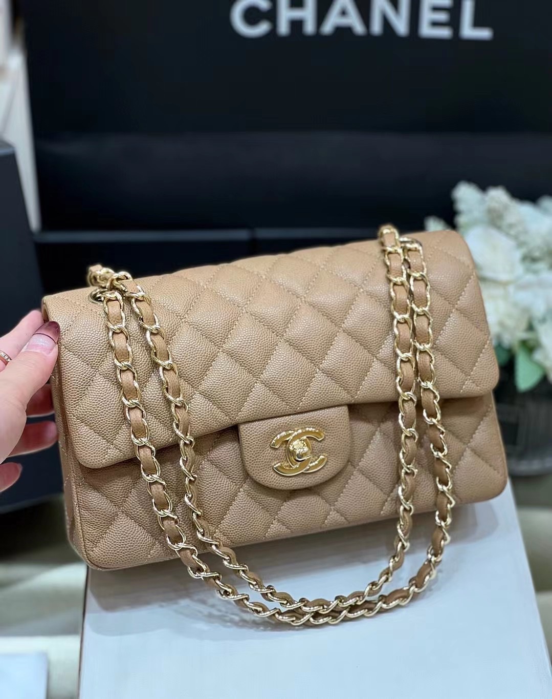 Chanel Classic Double Flap Small Beige 22A
