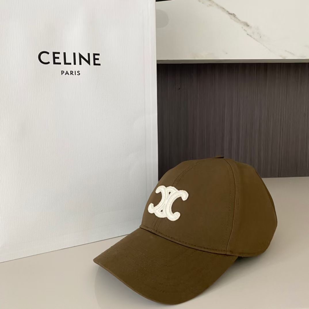 Celine Triomphe Baseball Cap In Cotton