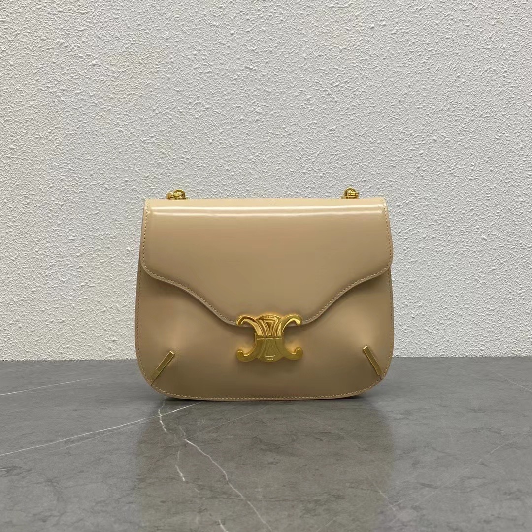 Celine Chain Besace Triomphe in Shiny Calfskin