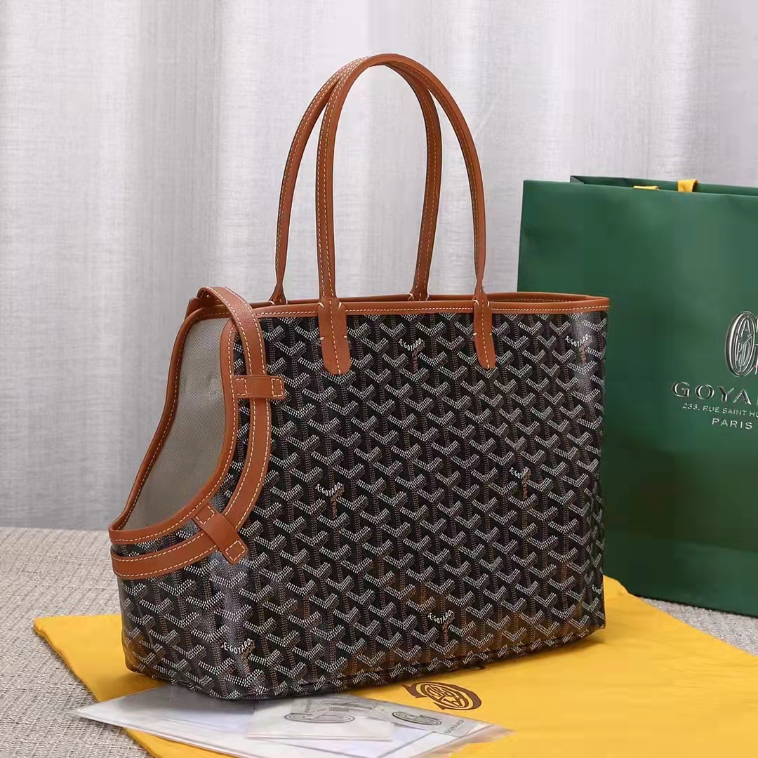 Goyard Chien Gris Pet Carrier Bag