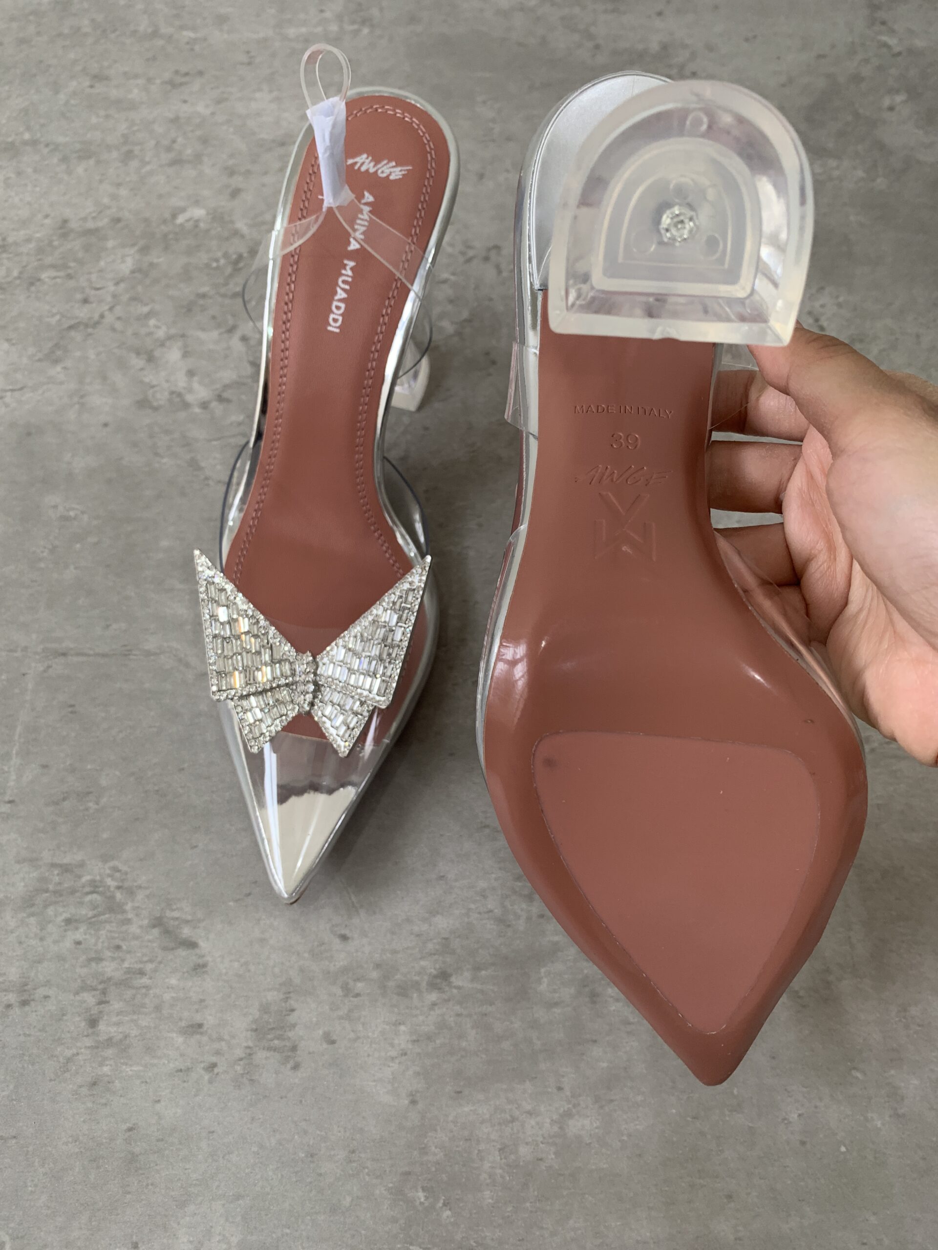 Amina Muaddi Begum Glass Transparent Amina Muaddi Begum Glass Transparent