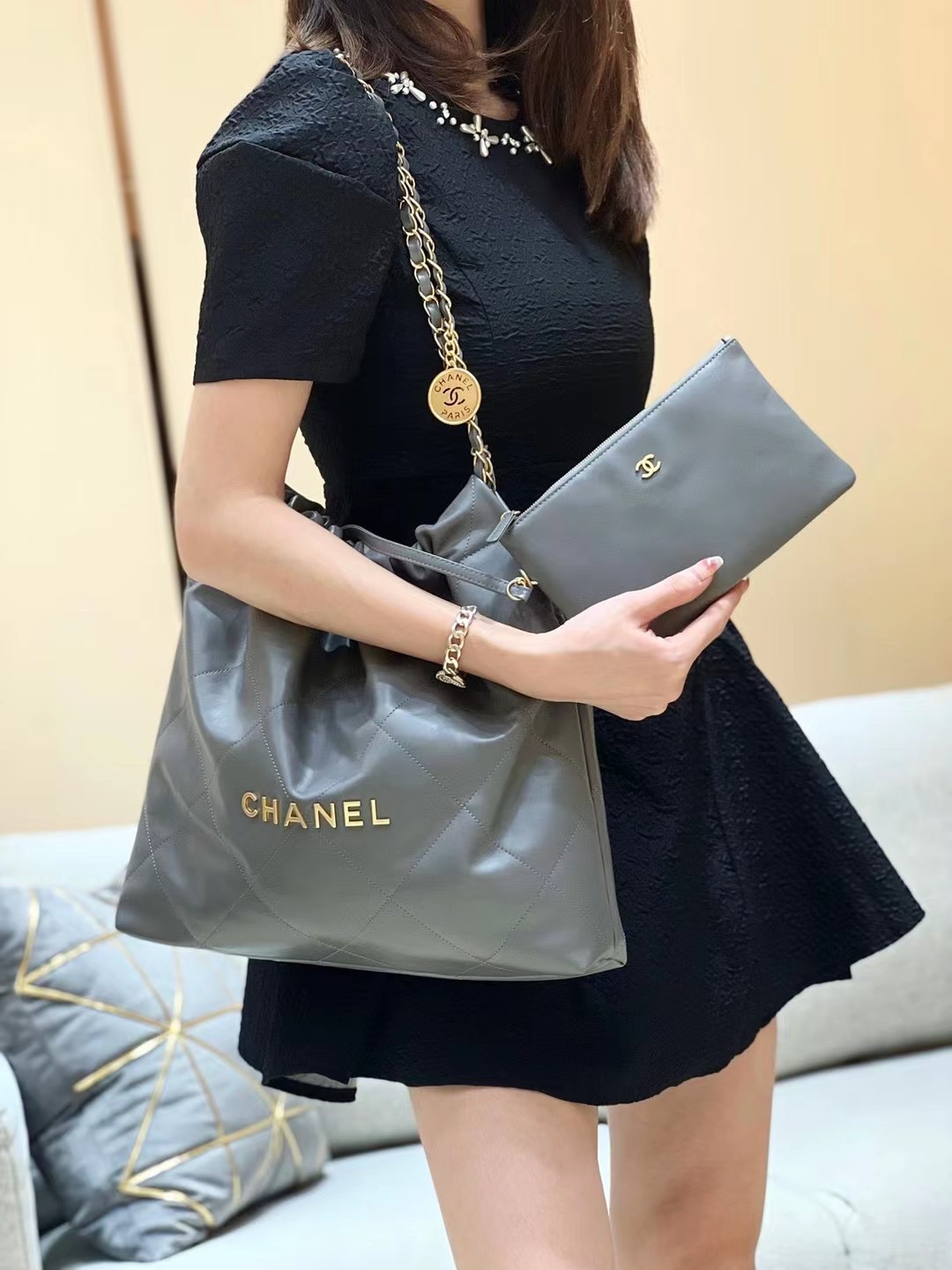 BV Mini Jodie Metallic Leather