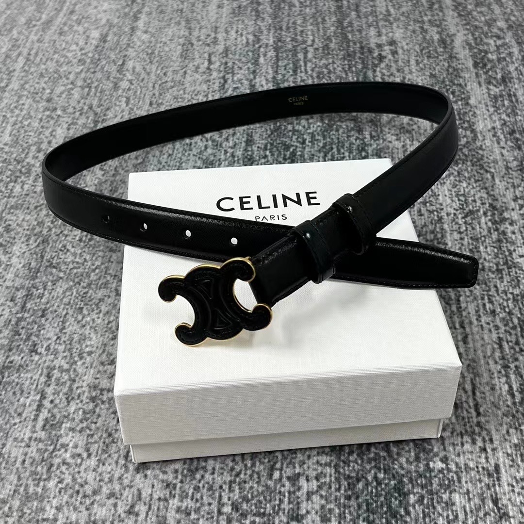 Celine Triomphe Leather Belt