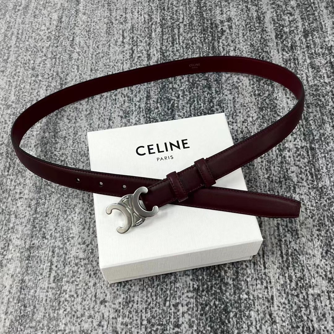Celine Triomphe Leather Belt
