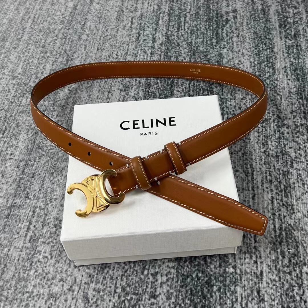 Celine Triomphe Leather Belt