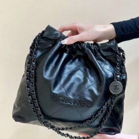 Chanel 22 Small Handbag All Black
