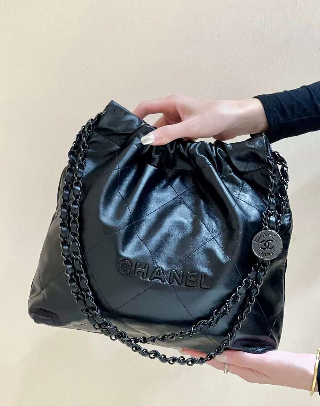 Chanel 22 Small Handbag All Black