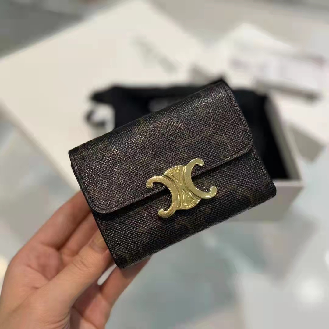 Celine Compact Wallet Triomphe