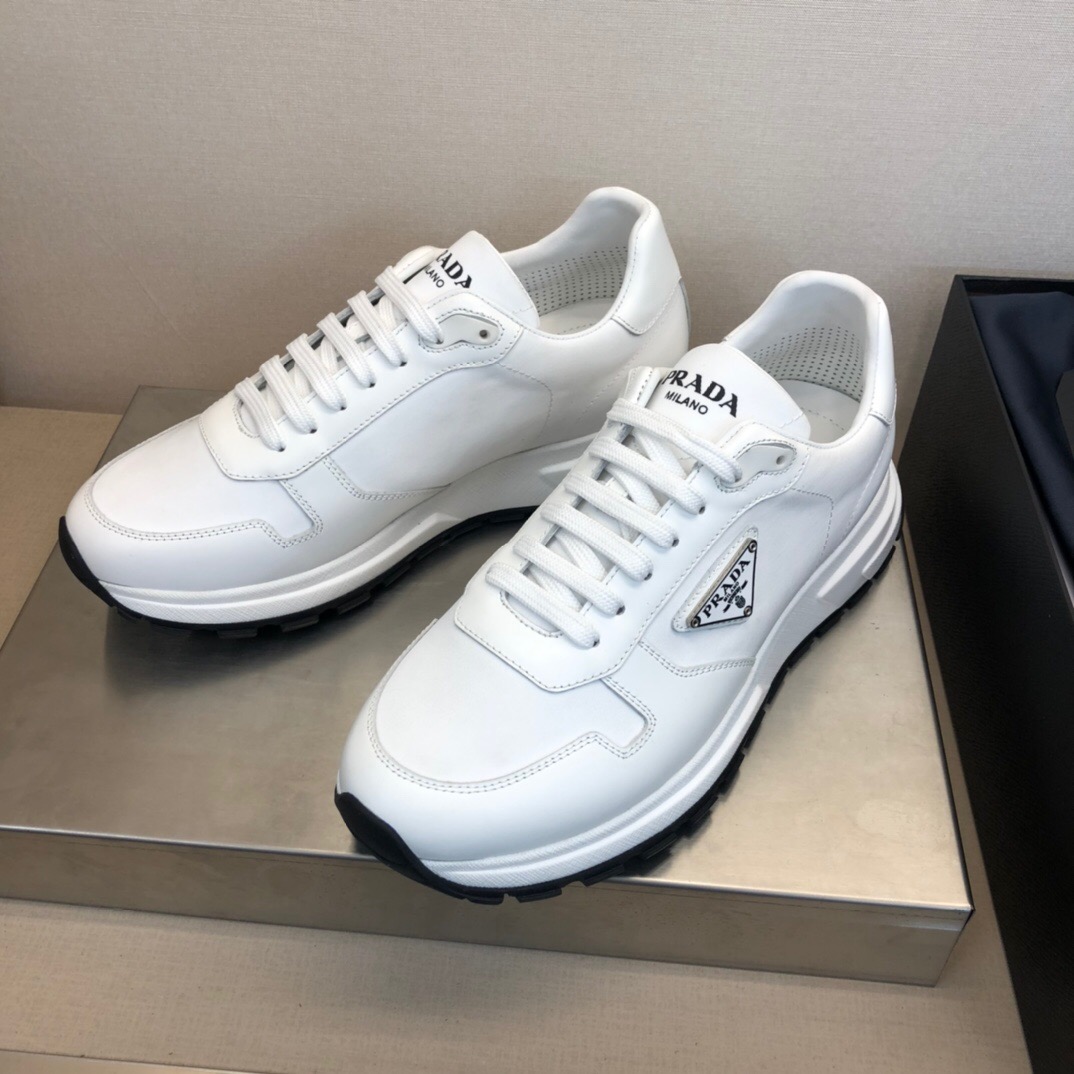 Prada PRAX 01 Re-Nylon and Brushed Leather Sneakers